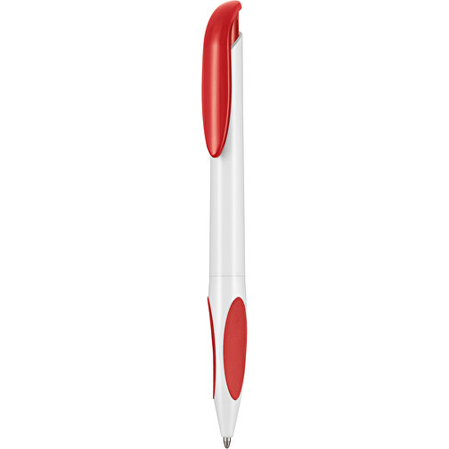 Kugelschreiber ATMOS , Ritter-Pen, weiss/signal-rot, ABS-PP-Kunststoff, 14,50cm (Länge), Bild 1