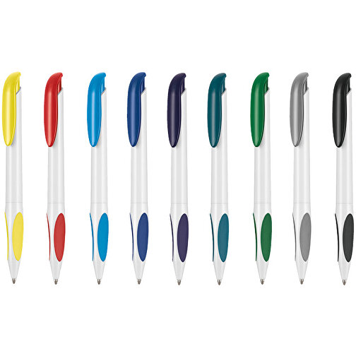 Kugelschreiber ATMOS , Ritter-Pen, weiß/signal-rot, ABS-PP-Kunststoff, 14,50cm (Länge), Bild 4