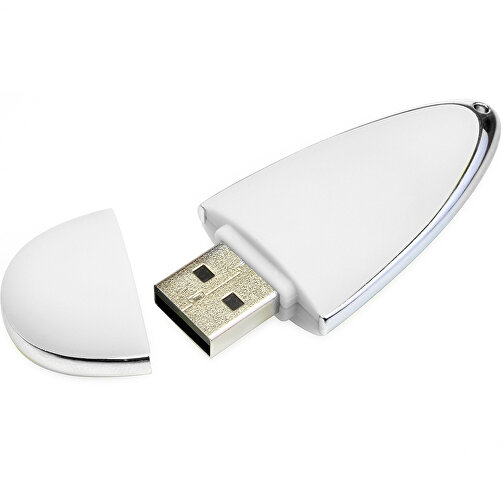 USB-Stick Drop 16GB , Promo Effects MB , weiß MB , 16 GB , Kunststoff MB , 3 - 10 MB/s MB , 6,00cm x 1,20cm x 2,50cm (Länge x Höhe x Breite), Bild 1