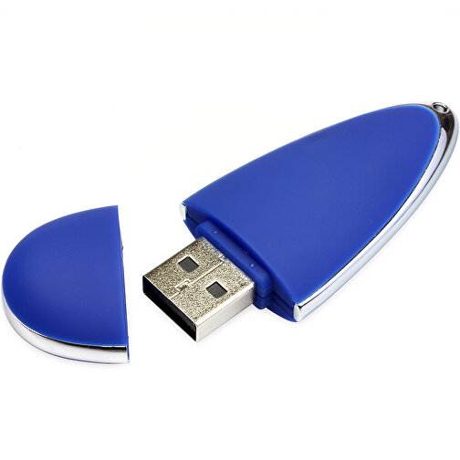 USB-Stick Drop 2GB , Promo Effects MB , blau MB , 2 GB , Kunststoff MB , 3 - 10 MB/s MB , 6,00cm x 1,20cm x 2,50cm (Länge x Höhe x Breite), Bild 1