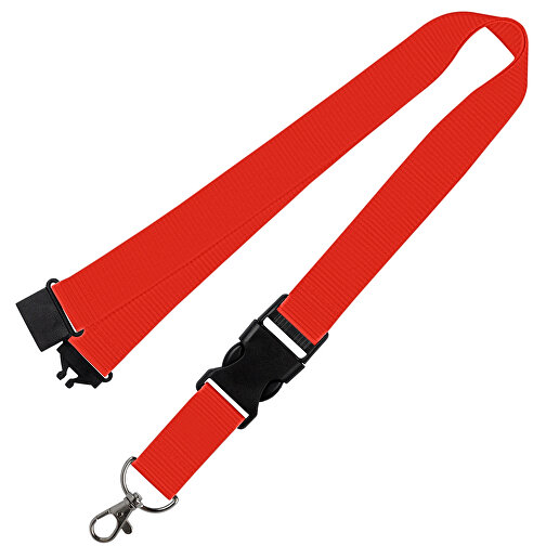 Schlüsselband Standard , Promo Effects, rot, Polyester, 105,00cm x 2,50cm (Länge x Breite), Bild 1