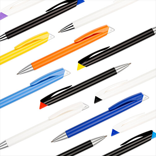 Kugelschreiber Roxi Weiß , Promo Effects, weiß / orange, Kunststoff, 14,10cm (Länge), Bild 10