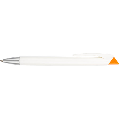 Kugelschreiber Roxi Weiss , Promo Effects, weiss / orange, Kunststoff, 14,10cm (Länge), Bild 7