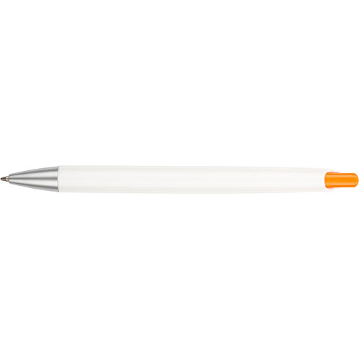 Kugelschreiber Roxi Weiß , Promo Effects, weiß / orange, Kunststoff, 14,10cm (Länge), Bild 8