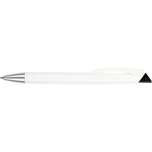 Kugelschreiber Roxi Weiß , Promo Effects, weiß / schwarz, Kunststoff, 14,10cm (Länge), Bild 7