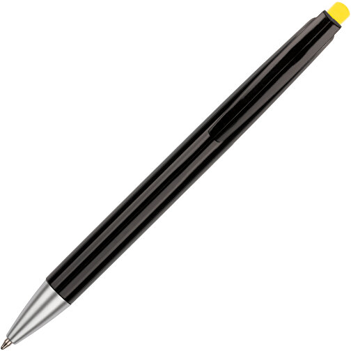 Kugelschreiber Roxi Schwarz , Promo Effects, schwarz / gelb, Kunststoff, 14,10cm (Länge), Bild 6