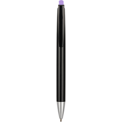 Kugelschreiber Roxi Schwarz , Promo Effects, schwarz / lila, Kunststoff, 14,10cm (Länge), Bild 4