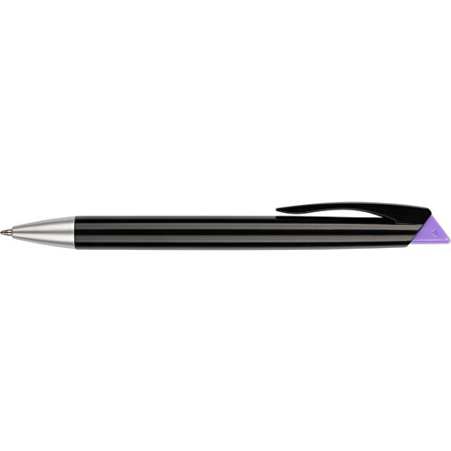 Kugelschreiber Roxi Schwarz , Promo Effects, schwarz / lila, Kunststoff, 14,10cm (Länge), Bild 7