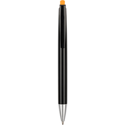 Kugelschreiber Roxi Schwarz , Promo Effects, schwarz / orange, Kunststoff, 14,10cm (Länge), Bild 4