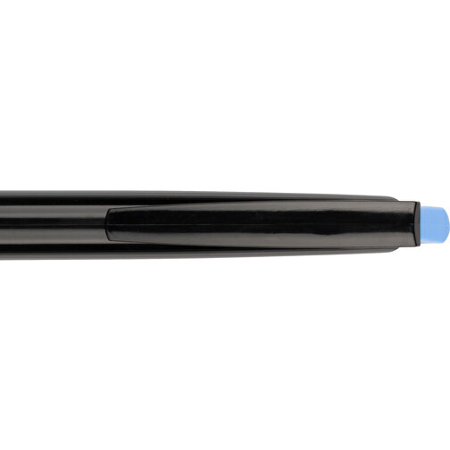 Kugelschreiber Roxi Schwarz , Promo Effects, schwarz / hellblau, Kunststoff, 14,10cm (Länge), Bild 9