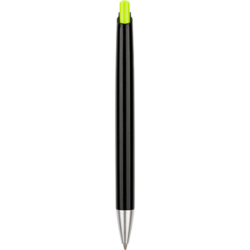 Kugelschreiber Roxi Schwarz , Promo Effects, schwarz / grün, Kunststoff, 14,10cm (Länge), Bild 3