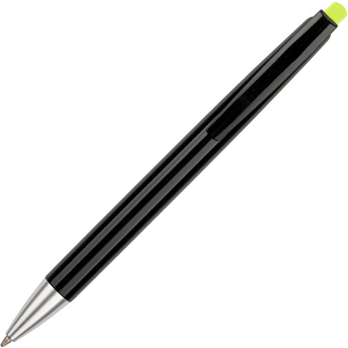 Kugelschreiber Roxi Schwarz , Promo Effects, schwarz / grün, Kunststoff, 14,10cm (Länge), Bild 5