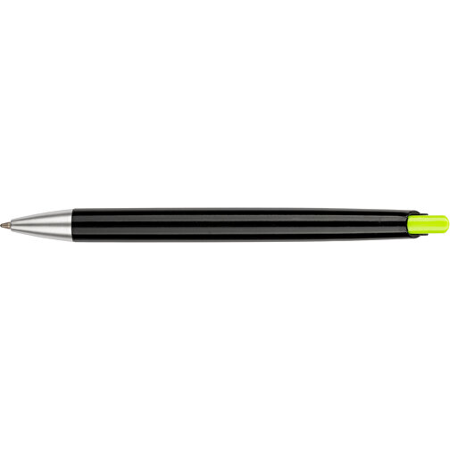 Kugelschreiber Roxi Schwarz , Promo Effects, schwarz / grün, Kunststoff, 14,10cm (Länge), Bild 8