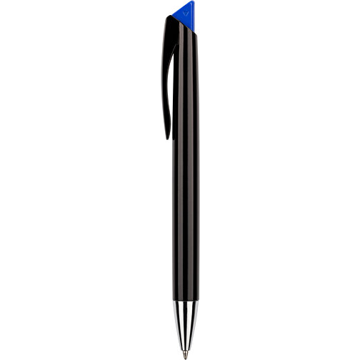 Kugelschreiber Roxi Schwarz , Promo Effects, schwarz / blau, Kunststoff, 14,10cm (Länge), Bild 2