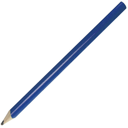 Zimmermannsbleistift, 24 Cm, Oval , blau, Holz, 24,00cm x 0,70cm x 1,20cm (Länge x Höhe x Breite), Bild 2