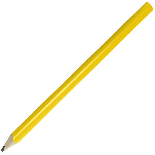 Zimmermannsbleistift, 24 Cm, Oval , gelb, Holz, 24,00cm x 0,70cm x 1,20cm (Länge x Höhe x Breite), Bild 2
