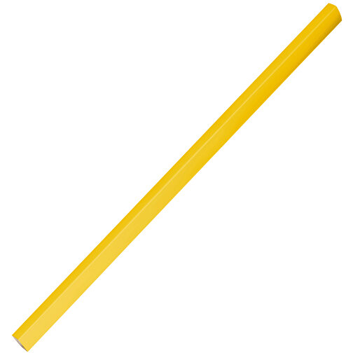 Zimmermannsbleistift, 24 Cm, Eckig-oval , gelb, Holz, 24,00cm x 0,70cm x 1,20cm (Länge x Höhe x Breite), Bild 2