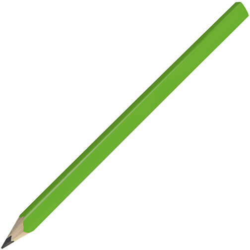 Zimmermannsbleistift, 24 Cm, Eckig-oval , grün, Holz, 24,00cm x 0,70cm x 1,20cm (Länge x Höhe x Breite), Bild 2