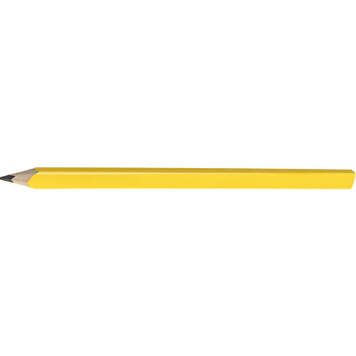 Zimmermannsbleistift, 24 Cm, Eckig-oval , gelb, Holz, 24,00cm x 0,70cm x 1,20cm (Länge x Höhe x Breite), Bild 3