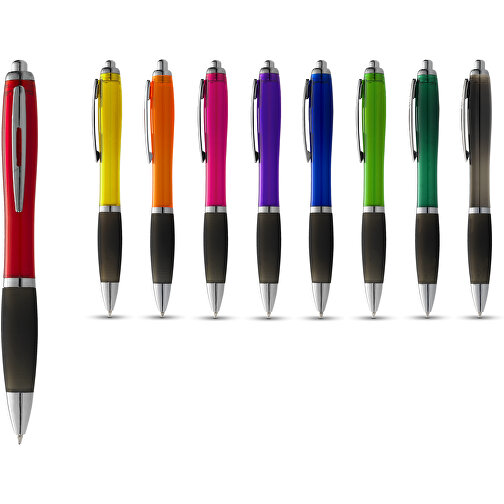 Nash Kugelschreiber Farbig Mit Schwarzem Griff , schwarz, AS Kunststoff, 14,00cm (Länge), Bild 6