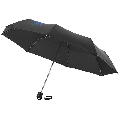 Ida 21,5' Kompaktregenschirm , schwarz, Polyester, 24,00cm (Höhe), Bild 2