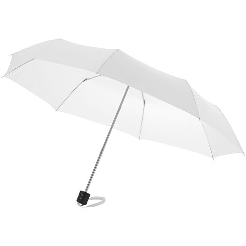 Ida 21,5' Kompaktregenschirm , weiss, Polyester, 24,00cm (Höhe), Bild 1