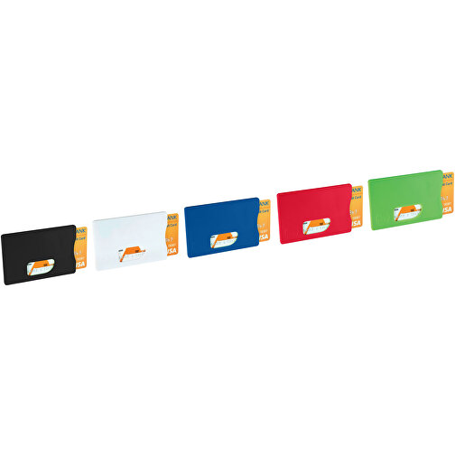 RFID Kreditkartenschutz , weiß, ABS Kunststoff, 9,00cm x 0,40cm x 6,20cm (Länge x Höhe x Breite), Bild 4