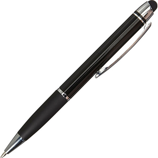 Bolígrafo brillante con grip y puntero. Tinta negra, Imagen 2