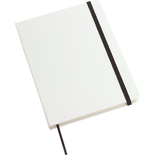 Notizbuch AUTHOR Im DIN-A5-Format , schwarz, weiß, Papier, 20,70cm x 1,20cm x 14,20cm (Länge x Höhe x Breite), Bild 1