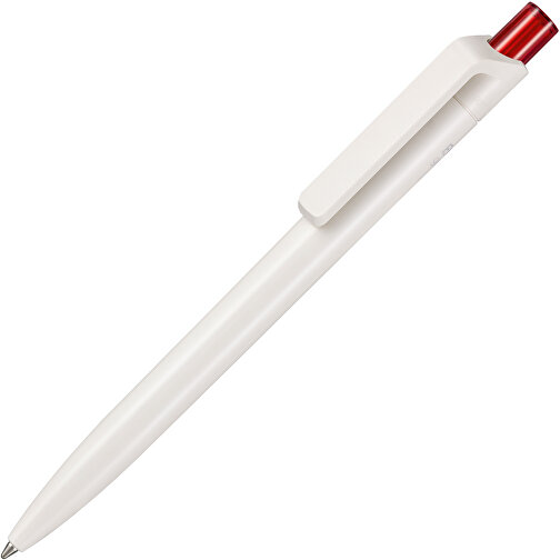 Kugelschreiber BIO-INSIDER , Ritter-Pen, weiß bio/kirsch-rot TR/FR, ABS-Kunststoff, 14,20cm (Länge), Bild 2