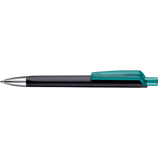 Kugelschreiber TRI-STAR SOFT ST , Ritter-Pen, schwarz/türkis TR/FR, ABS-Kunststoff, 14,00cm (Länge), Bild 3