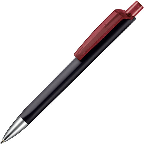 Kugelschreiber TRI-STAR SOFT ST , Ritter-Pen, schwarz/rubin-rot TR/FR, ABS-Kunststoff, 14,00cm (Länge), Bild 2