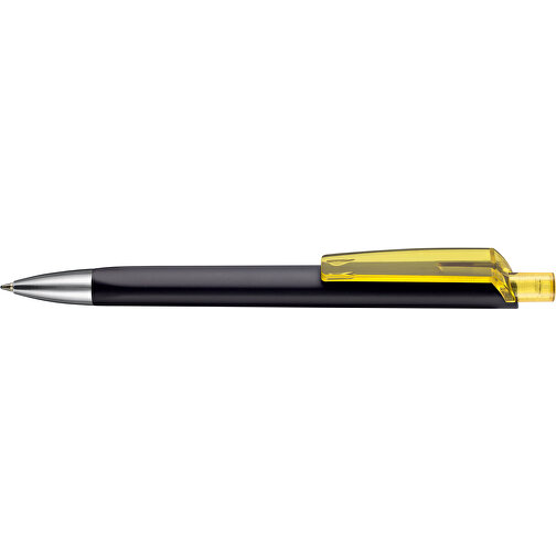 Kugelschreiber TRI-STAR SOFT ST , Ritter-Pen, schwarz/ananas-gelb TR/FR, ABS-Kunststoff, 14,00cm (Länge), Bild 3