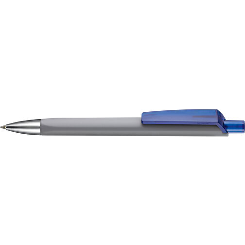 Kugelschreiber TRI-STAR SOFT ST , Ritter-Pen, stein-grau/royal-blau TR/FR, ABS-Kunststoff, 14,00cm (Länge), Bild 3