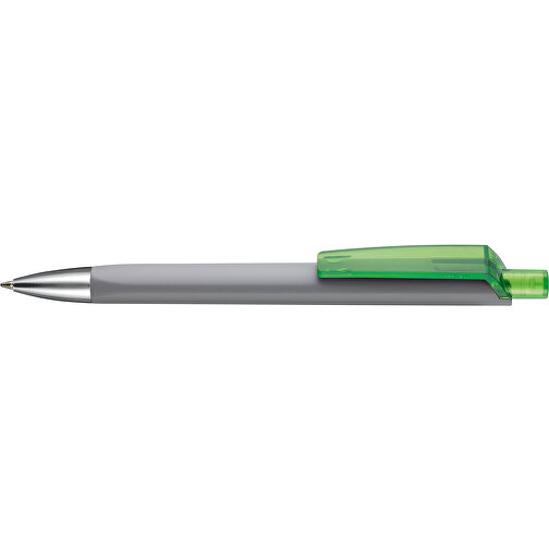 Kugelschreiber TRI-STAR SOFT ST , Ritter-Pen, stein-grau/gras grün TR., ABS-Kunststoff, 14,00cm (Länge), Bild 3