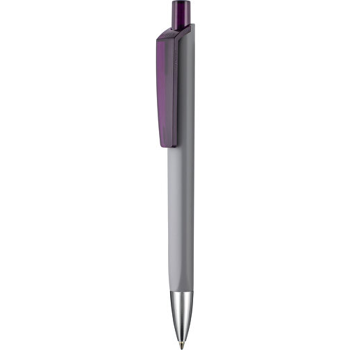 Kugelschreiber TRI-STAR SOFT ST , Ritter-Pen, stein-grau/pflaume-lila TR/FR, ABS-Kunststoff, 14,00cm (Länge), Bild 1