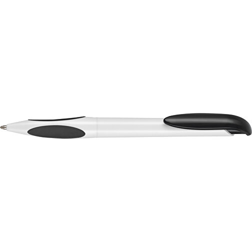 Kugelschreiber ATMOS , Ritter-Pen, weiß/schwarz, ABS-PP-Kunststoff, 14,50cm (Länge), Bild 3