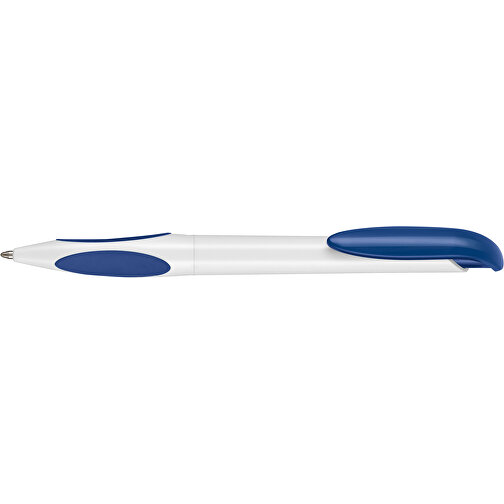 Kugelschreiber ATMOS , Ritter-Pen, weiß/azur-blau, ABS-PP-Kunststoff, 14,50cm (Länge), Bild 3