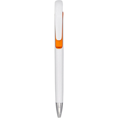 Kugelschreiber Wien Weiß , Promo Effects, orange, Kunststoff, 14,50cm (Länge), Bild 4