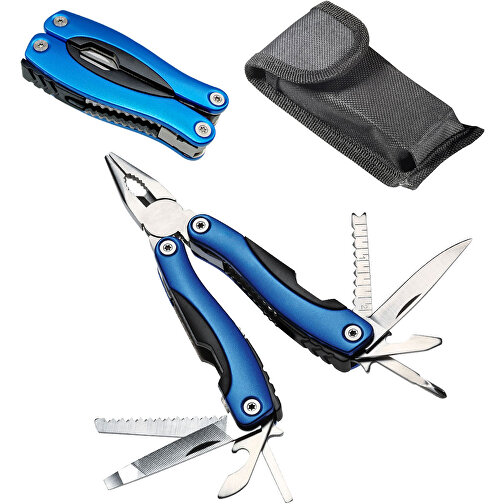 Multi Tool 'Legend' , schwarz/blau, Metall, 10,00cm x 2,00cm x 4,50cm (Länge x Höhe x Breite), Bild 2