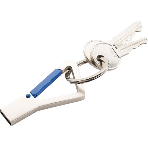 USB-Stick Hook 4GB , Promo Effects MB , blau MB , 4 GB , Metall MB , 3 - 10 MB/s MB , 6,00cm x 0,45cm x 3,00cm (Länge x Höhe x Breite), Bild 3