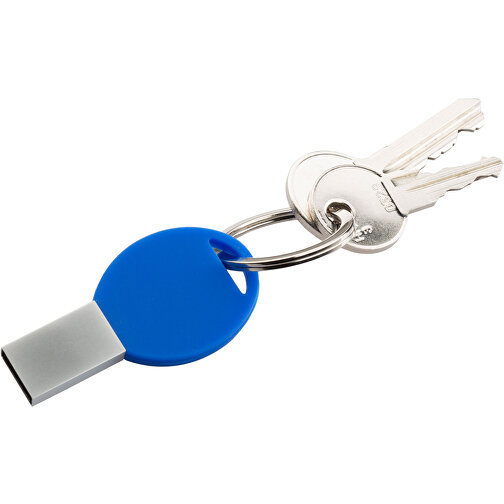USB-Stick Silicon III 4GB , Promo Effects MB , blau MB , 4 GB , Metall, Silikon MB , 3 - 10 MB/s MB , 5,23cm x 0,45cm x 2,66cm (Länge x Höhe x Breite), Bild 2