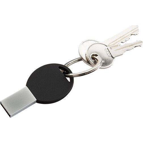 USB-Stick Silicon III 4GB , Promo Effects MB , schwarz MB , 4 GB , Metall, Silikon MB , 3 - 10 MB/s MB , 5,23cm x 0,45cm x 2,66cm (Länge x Höhe x Breite), Bild 2