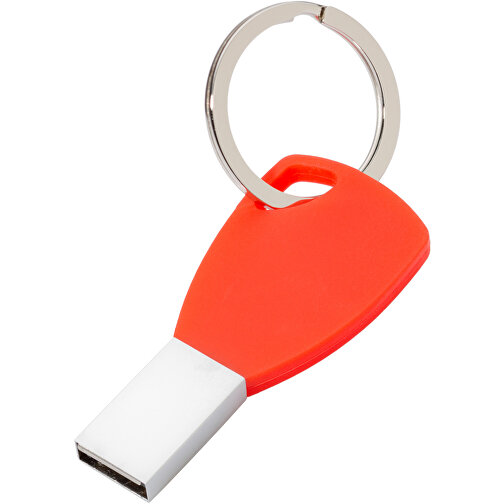 USB-Stick Silicon II 8GB , Promo Effects MB , rot MB , 8 GB , Metall, Silikon MB , 3 - 10 MB/s MB , 5,72cm x 0,45cm x 2,60cm (Länge x Höhe x Breite), Bild 1