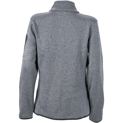 Ladies’ Knitted Fleece Jacket , James Nicholson, dunkelgrau-melange / silber, XL, , Bild 4