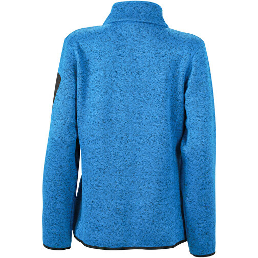 Ladies’ Knitted Fleece Jacket , James Nicholson, royal-melange / rot, XL, , Bild 4