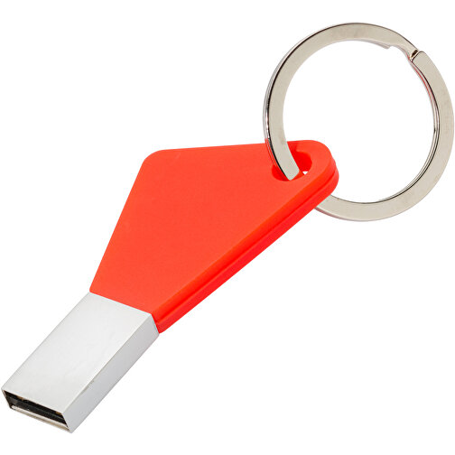 USB-Stick Silicon I 8GB , Promo Effects MB , rot MB , 8 GB , Metall, Silikon MB , 3 - 10 MB/s MB , 5,83cm x 0,45cm x 2,95cm (Länge x Höhe x Breite), Bild 1