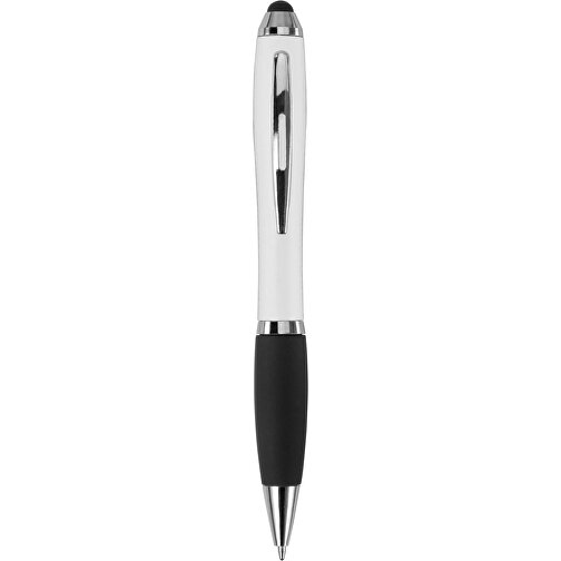 Kugelschreiber Aus Kunststoff Lana , weiß, ABS, Plastik, Metall, Kautschuk, 13,30cm (Höhe), Bild 1