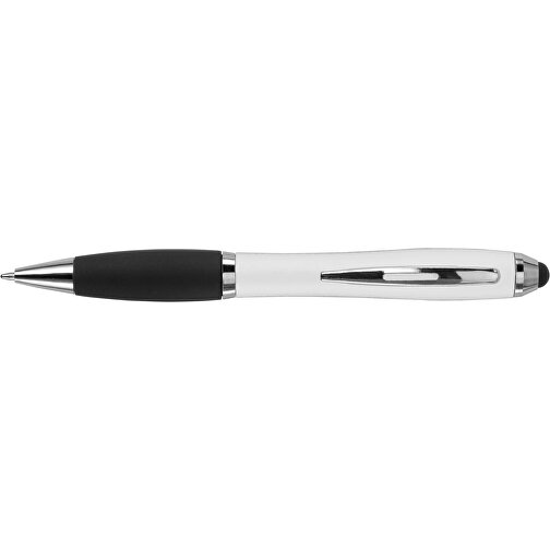 Kugelschreiber Aus Kunststoff Lana , weiß, ABS, Plastik, Metall, Kautschuk, 13,30cm (Höhe), Bild 3