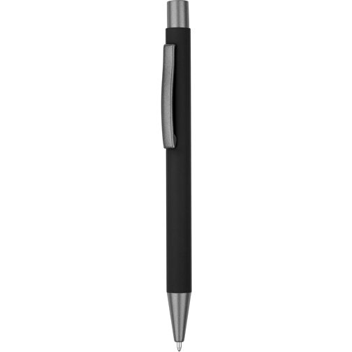 Kugelschreiber Seattle Soft Touch , Promo Effects, schwarz, Metall, 13,50cm x 0,80cm (Länge x Breite), Bild 1